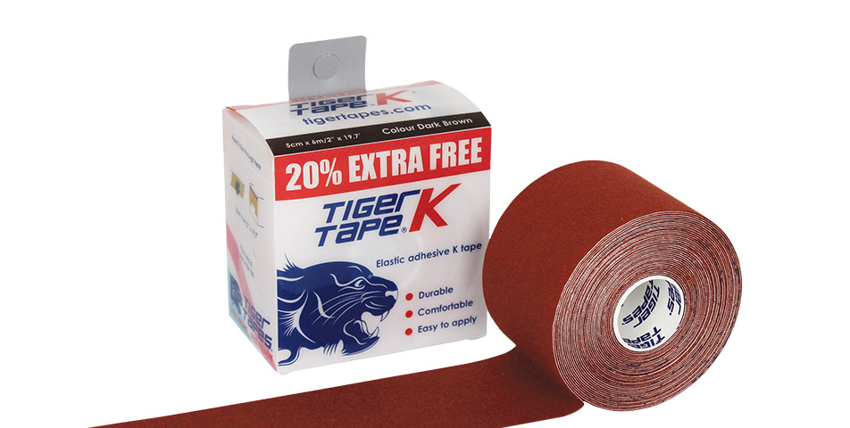 Tiger K Tape Dark Brown 5cm x 6m | NOW ONLY £2!