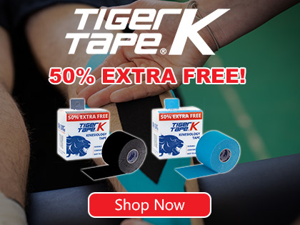 50% OFF EXTRA FREE on Tiger K Tape in Blue & Black