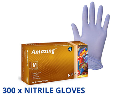 Aurelia® Amazing™ Nitrile Powder Free Gloves Pack of 300