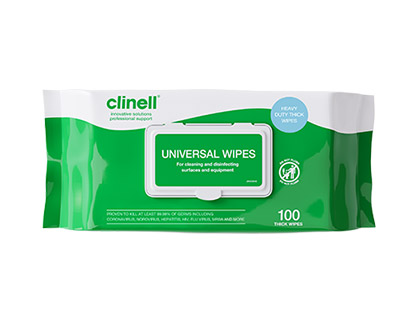 Clinell Universal Surface Wipes Pack of 100
