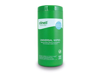 Clinell Universal Sanitising Wipes Tub 100