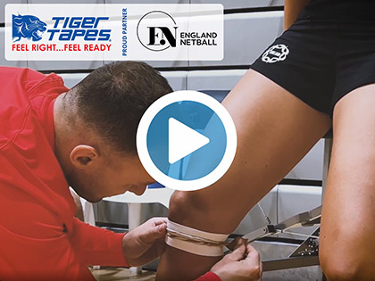 England Netball Taping Series – Patellar Tendinopathy Taping Tutorial