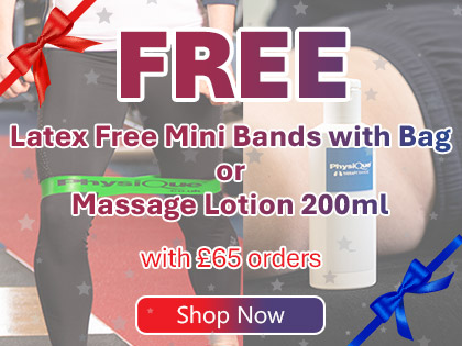 FREE Latex Free Mini Bands & Bag OR Massage Lotion with £65