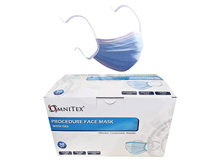 IIR 3 Ply Procedure Face Mask Box of 50