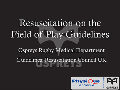 Resuscitation on the Field of Play