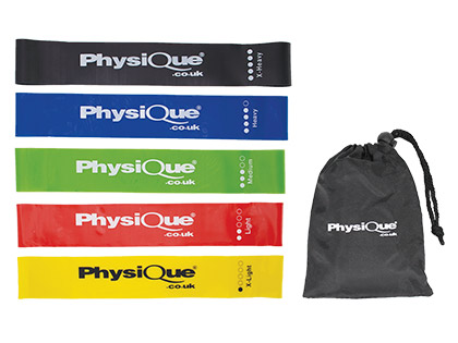 Physique Latex-Free Mini Bands Set of 5 with Bag