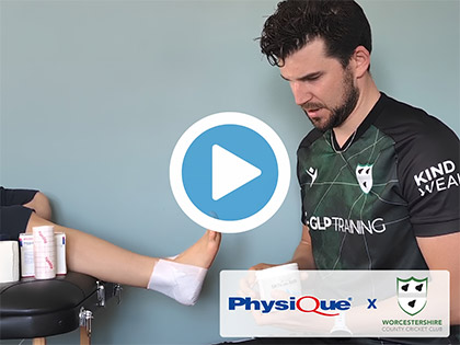 Cricket Ankle Taping Tip with Worcestershire Cricket