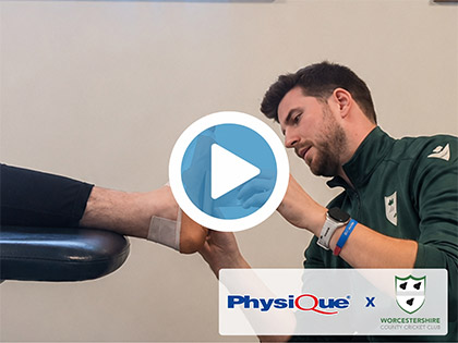 Plantar Fascia Strapping with Worcestershire Cricket