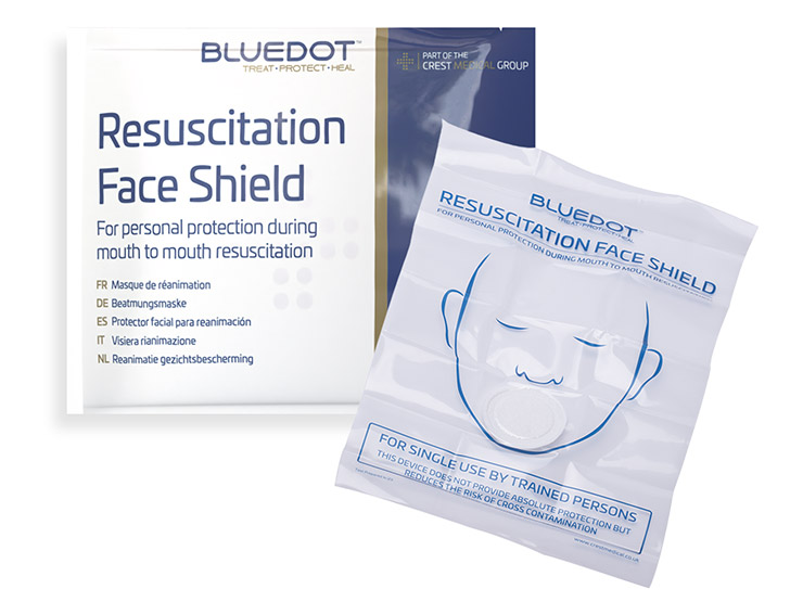 Blue Dot Resuscitation Face Shield