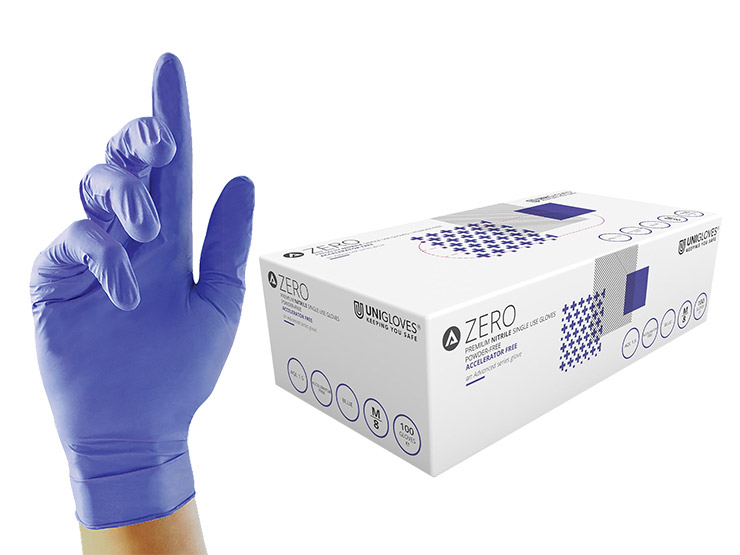 Zero Nitrile Examination Gloves Pack of 100