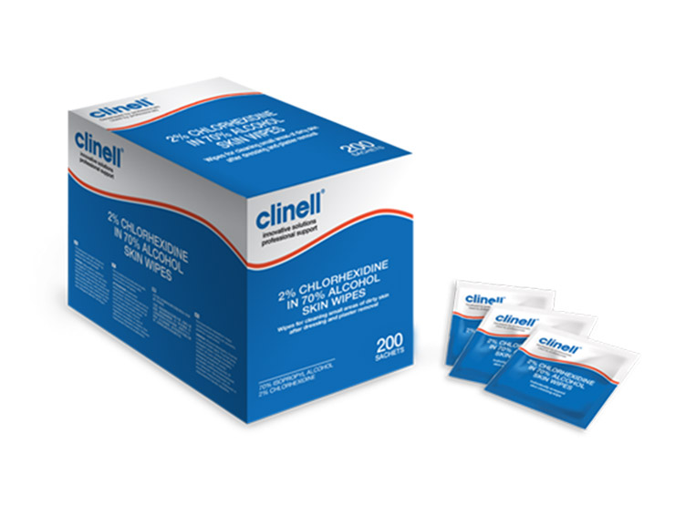 Clinell 2% Chlorhexidine In 70% Alcohol Skin Wipes