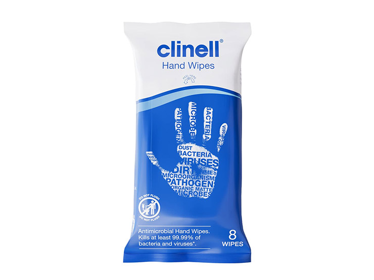 Clinell Hand Wipes Pack of 8
