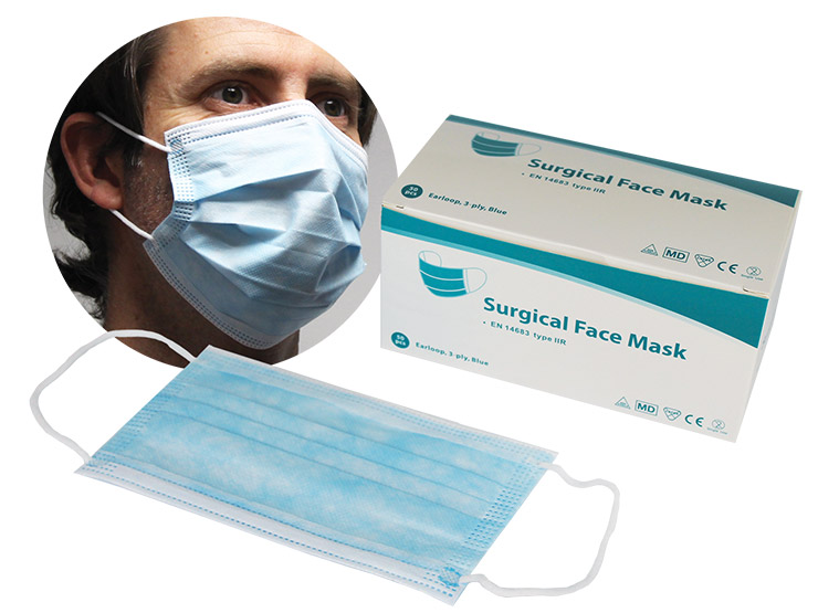 IIR 3 Ply Surgical Face Mask Pack of 50