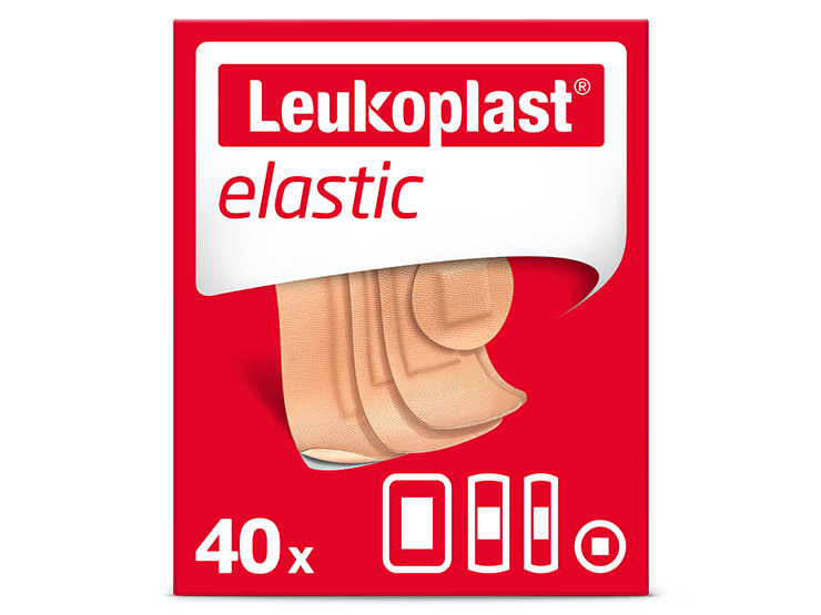 Leukoplast® Elastic Plasters 4 sizes Pack of 40