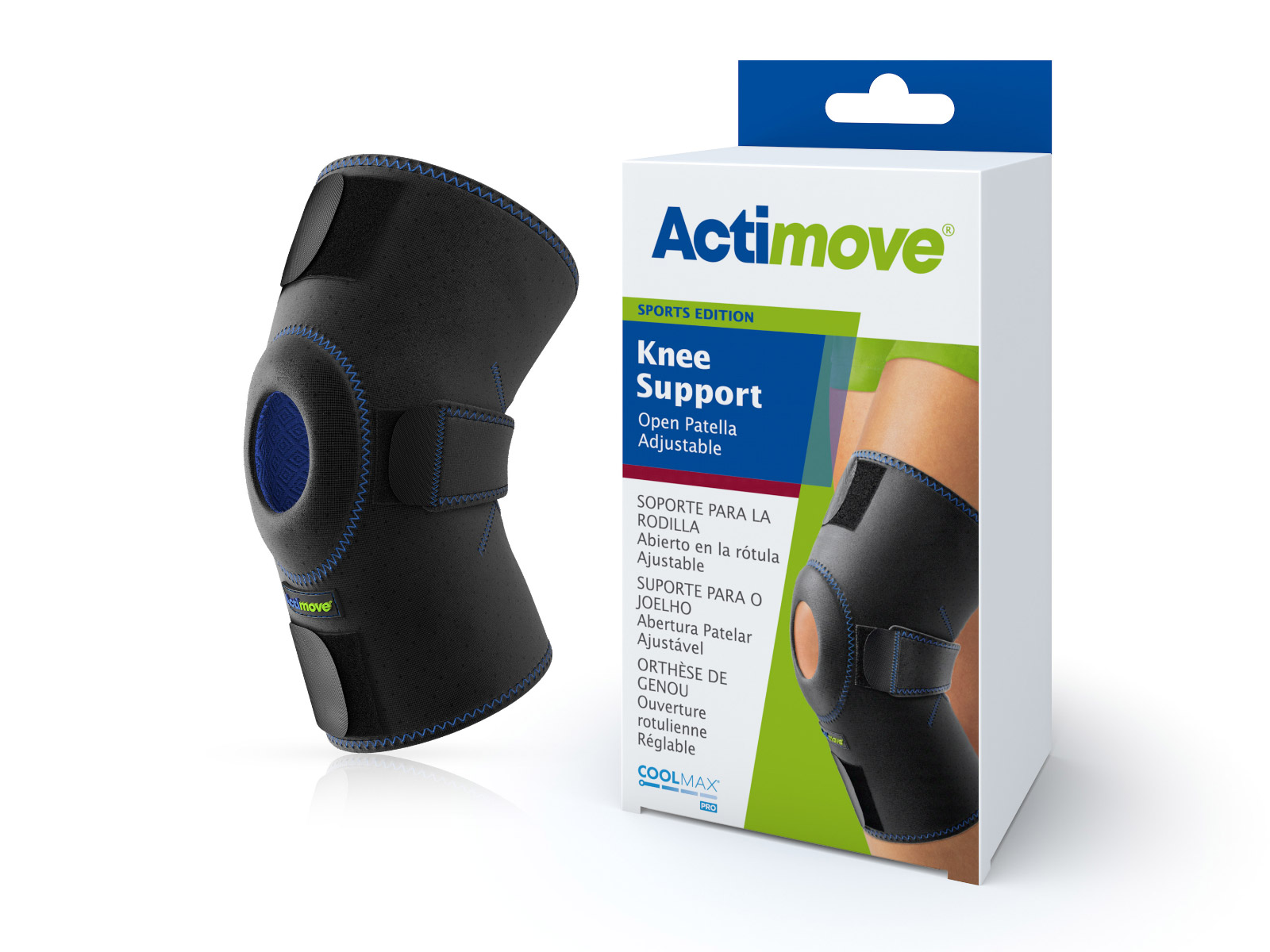 Sports Knee Support with Adjustable Open Patella