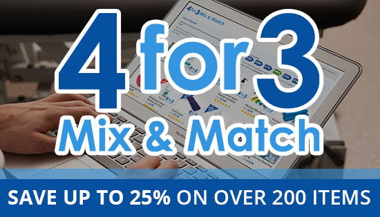 4 for 3 Mix & Match - Over 100 products in our great deal