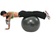 Gymball Max in use with Kettlebell